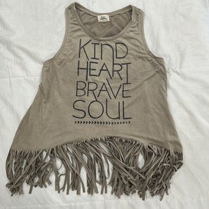 Soft Fringe Sleeveless Tank